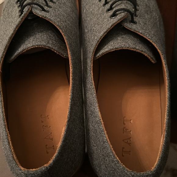 TAFT "The Kennedy" in Grey Wool Oxford Men's Dress Shoes Size 46 (US 13) - Picture 4 of 6